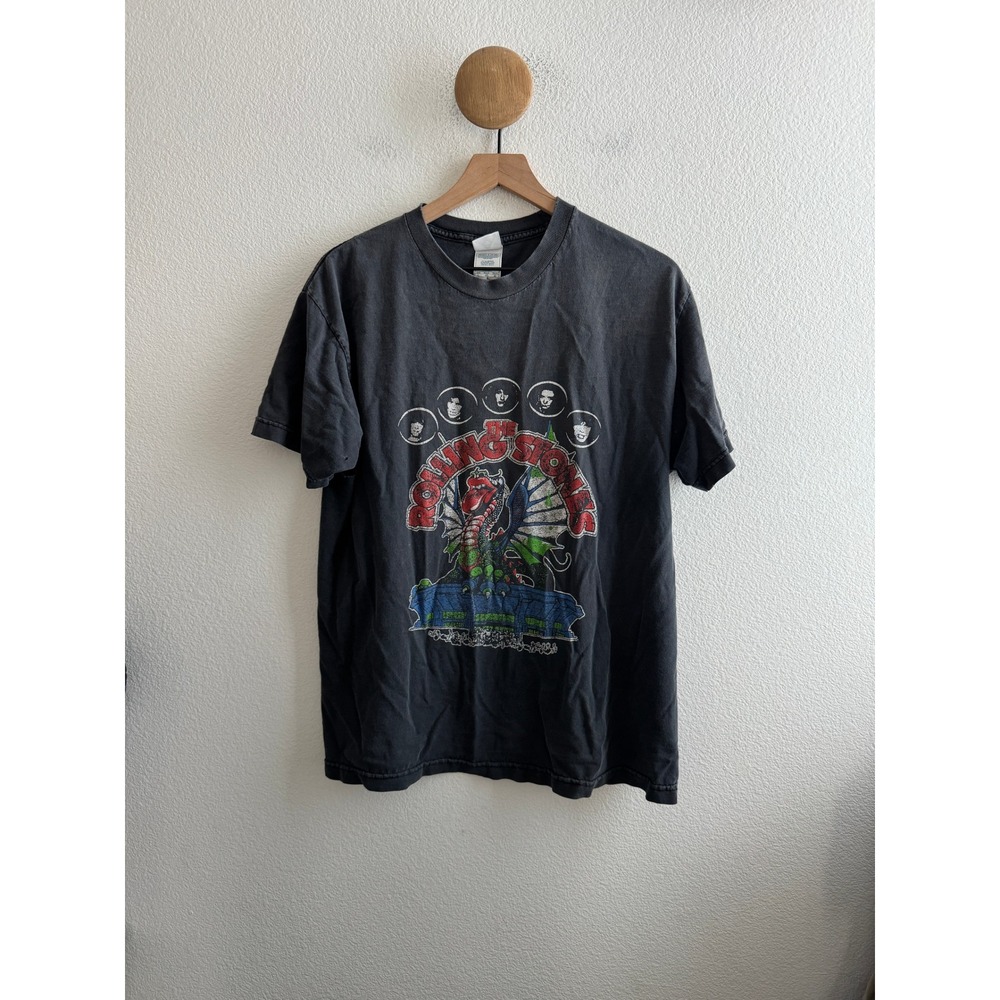 Vintage Rolling Stones 2005 Tour Tshirt Dragon Graphic Alstyle Distressed Large